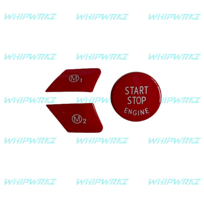 BMW F Series Red M1, M2 Mode & Engine Start/Stop Buttons Set