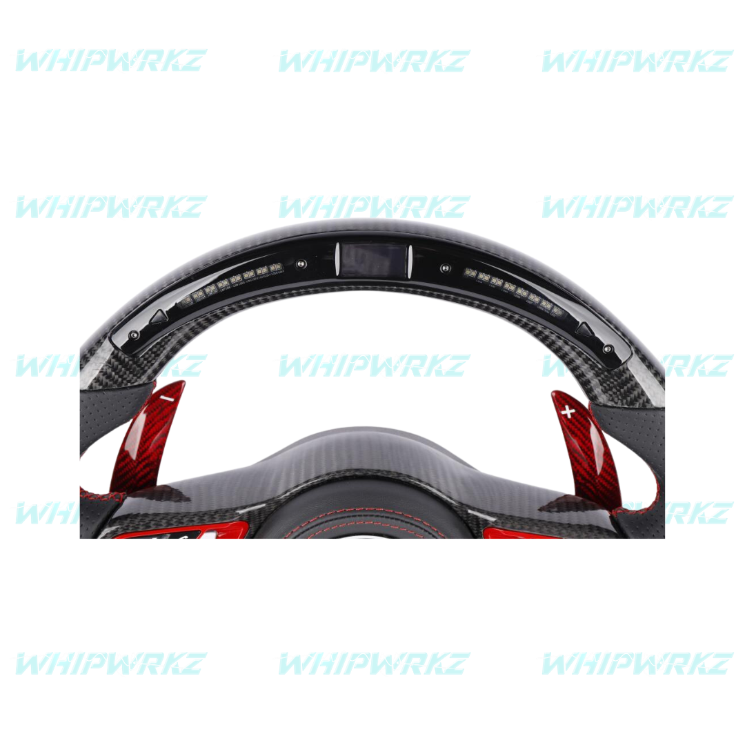 Porsche 2014+ Red Carbon Paddle Shifters (Bold)