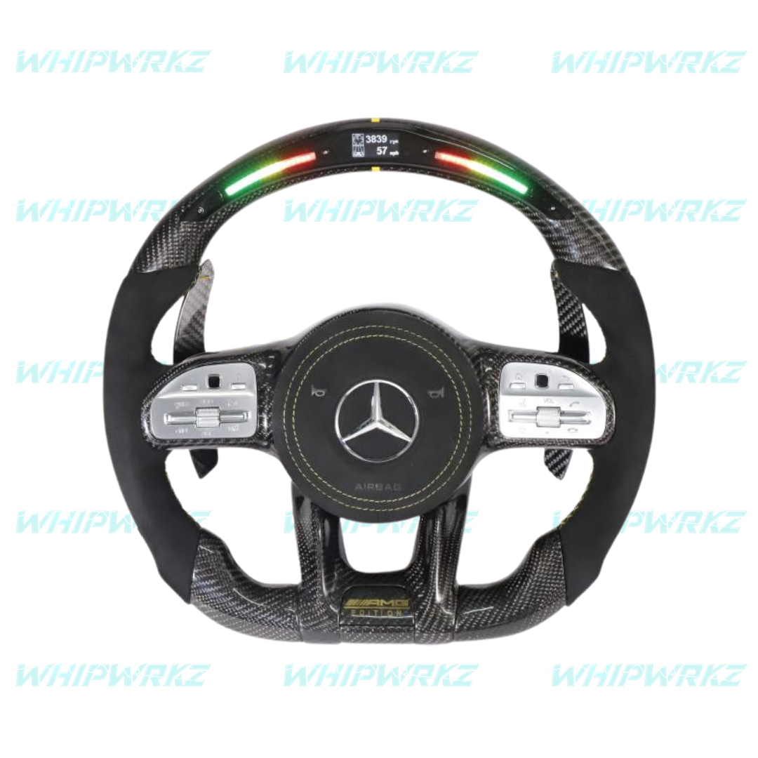 Mercedes-Benz 2018+ Red/Black Carbon Paddle Shifters (Bold)