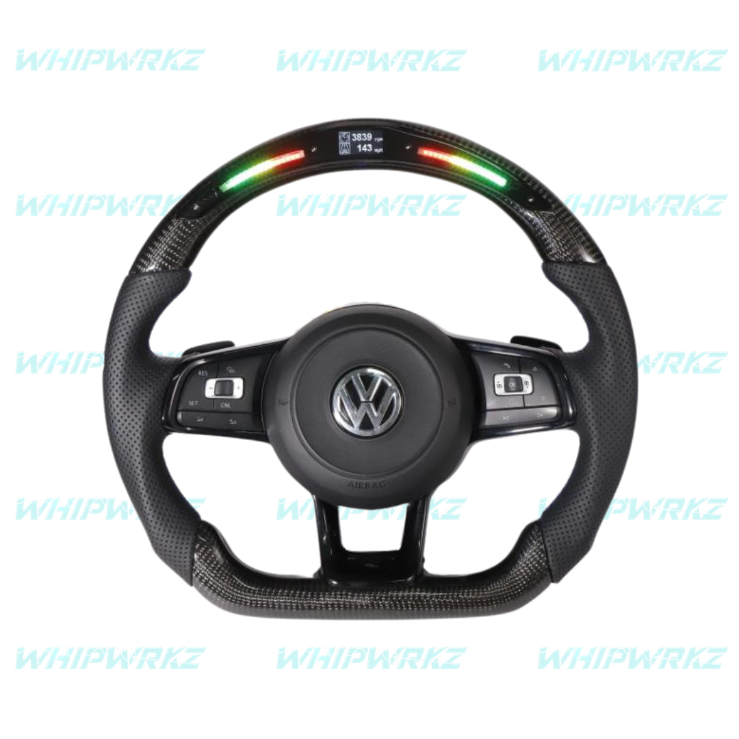 Volkswagen (VW) 2014+ Red/Black Carbon Paddle Shifters (Bold)