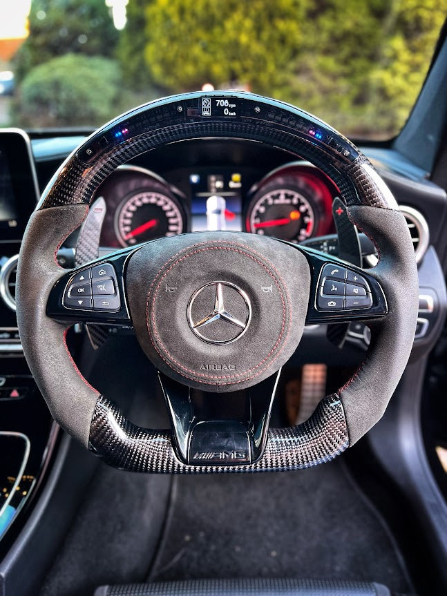 Mercedes-Benz 2015+ Black Carbon Paddle Shifters (Bold)