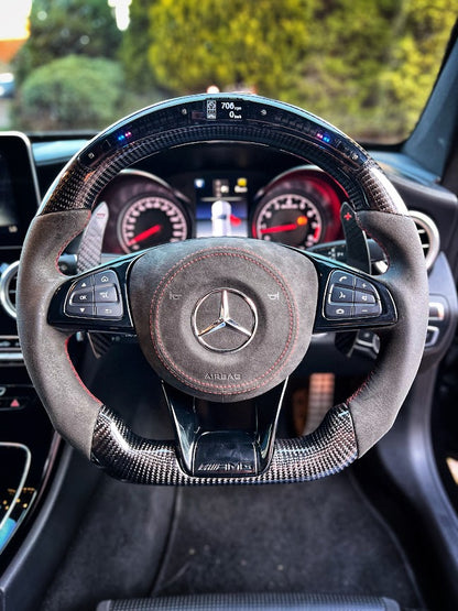 Mercedes-Benz 2015+ Black Carbon Paddle Shifters (Bold)