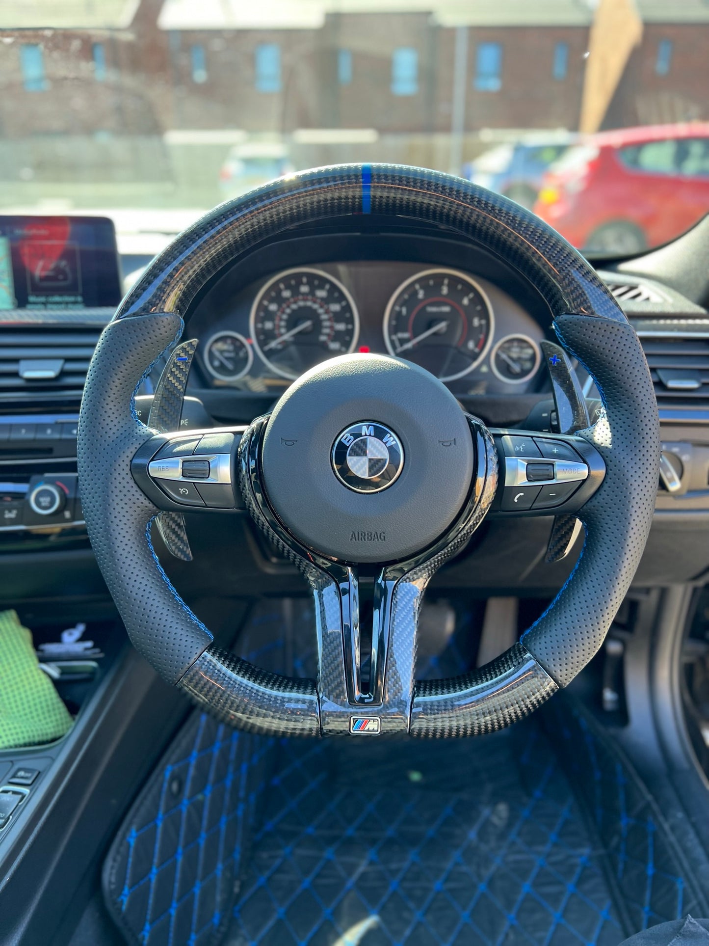 BMW F Series Black Carbon Trim With a Gloss Black Insert