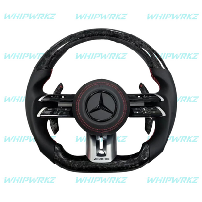 Mercedes-Benz 2022+ Black/Red Carbon Paddle Shifters (Bold)