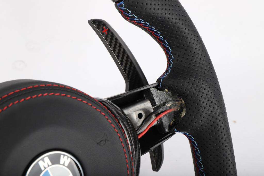 BMW F Series 2014-2019 Black/Red Carbon Competition Style Carbon Paddle Shifters (Bold)