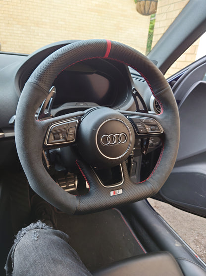 Audi S-Line (Flat Bottom) FL 2016+ Steering Wheel Restyle | WHIPWRKZ CREATE