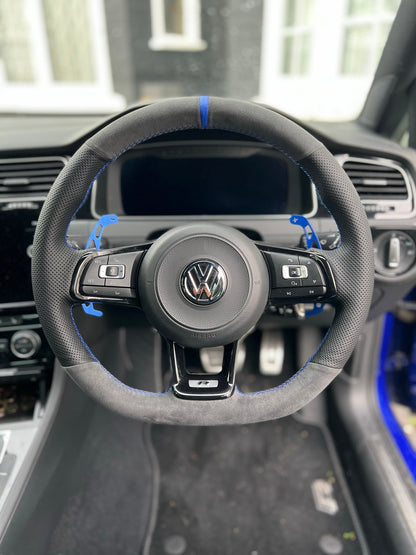 Volkswagen (VW) 2014+ Aluminium Red/Blue/Black/Silver Paddle Shifters (Cut-Out)